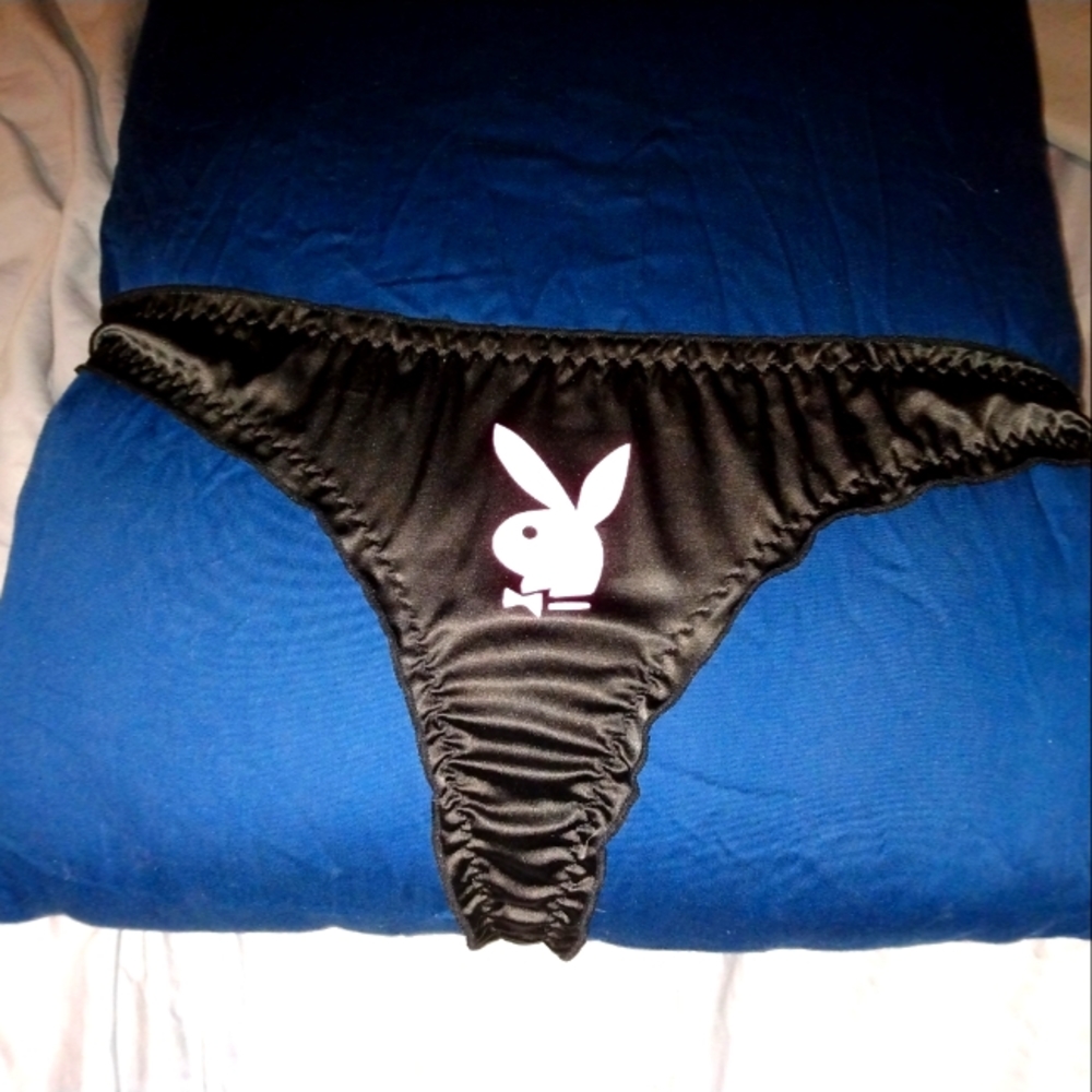 PLAYBOY silk ruffle thong